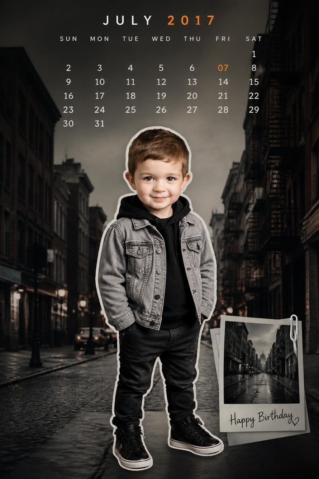 Birthday Calendar Collage