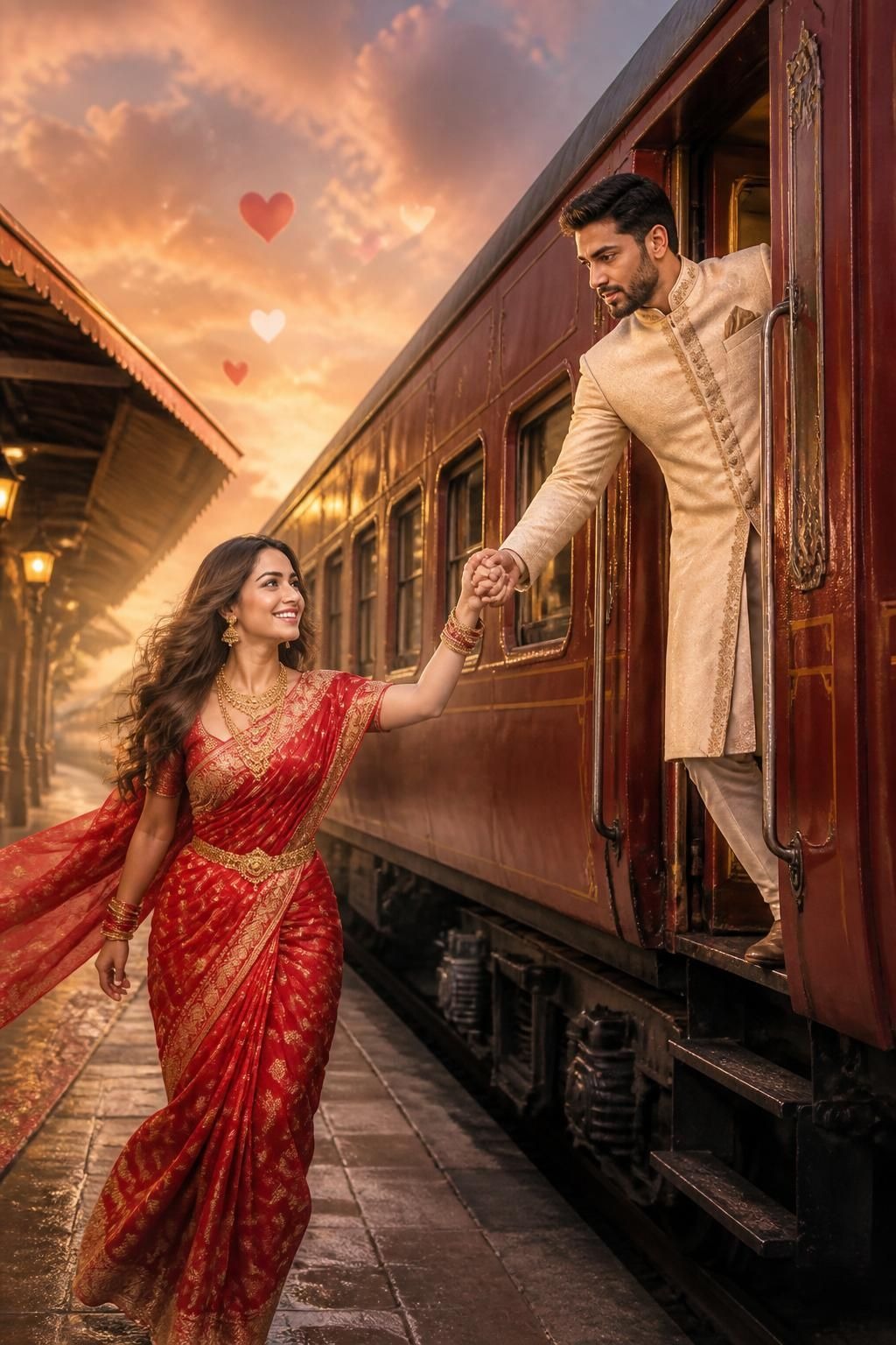 Train Wedding Poster