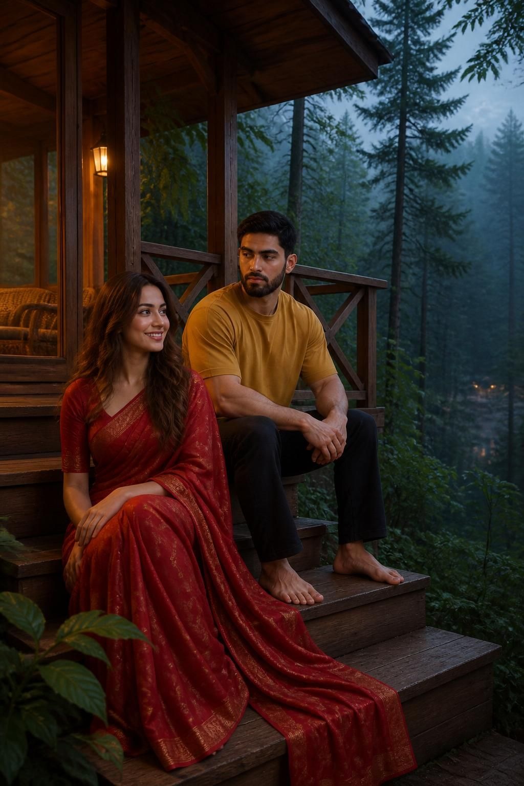 Cozy Couple in Nature