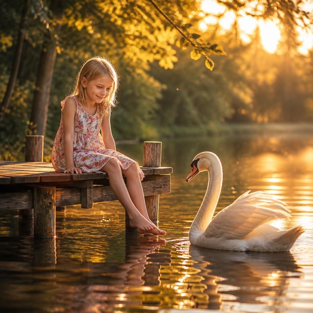 Golden Swan Dock Portrait
