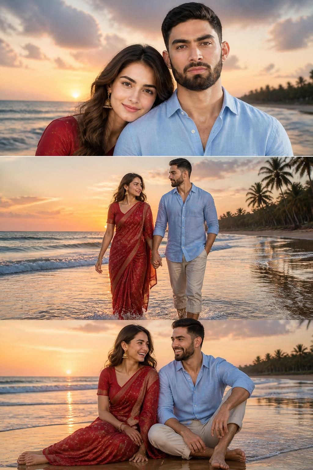Romantic Beach Collage