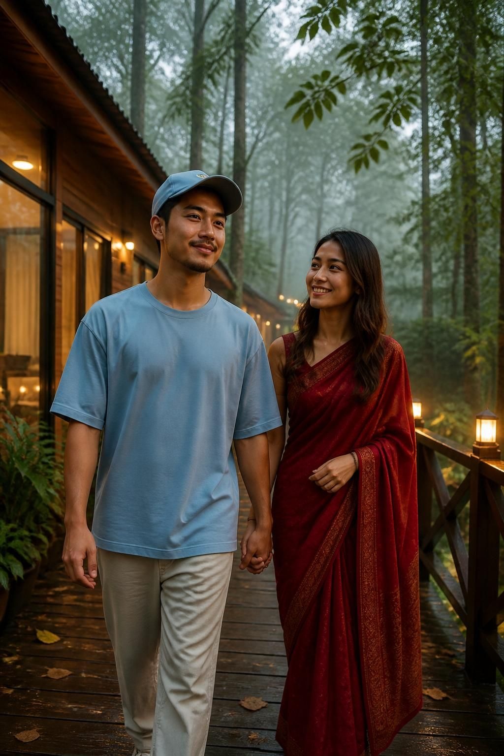 Romantic Forest Walk